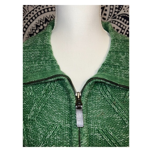 Canyon River Blues - Vintage - Cable Knit - Zip Up Sweater - Size Large - Picture 5 of 6